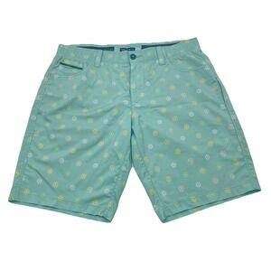 William Murray Golf‎ Shorts Men's 34 x 10 Performance Floral AOP Logo Spellout